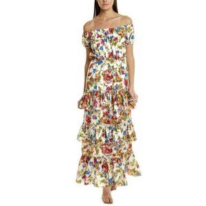 EYWASOULS MALIBU Inka Tiered Floral Maxi Dress Bohemian Summer - Size XS / S